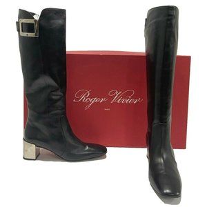 Roger Vivier Tall Mirror Heel Buckle Boots